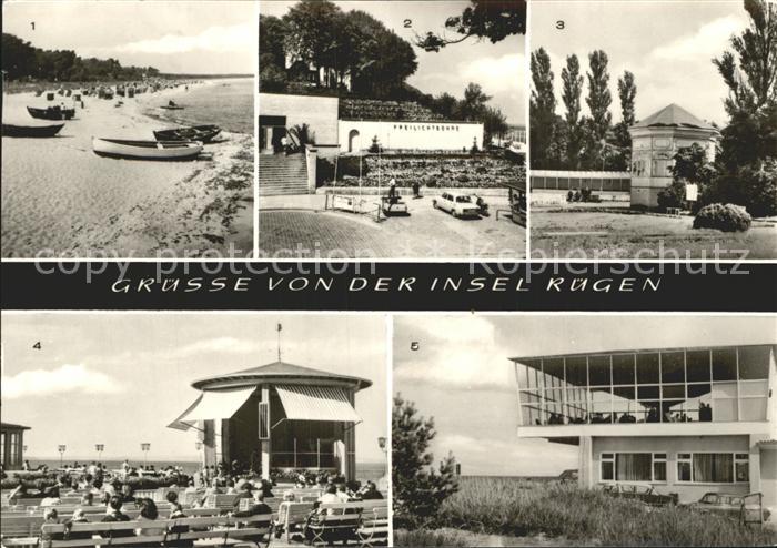 Thiessow Ostseebad Ruegen Strand Sellin Freilichtbuehne Goehren Musikpavillon Bi