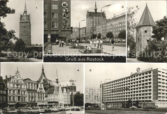 ROSTOCK CITY Kroepeliner Tor Lange Strasse Stadtmauer Turm Ernst Thaelmann Plat
