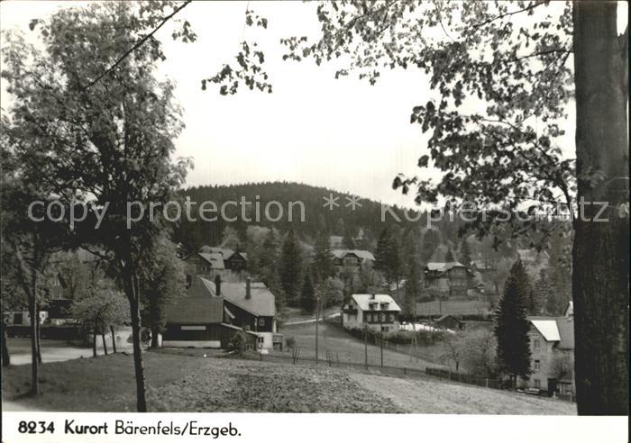 Baerenfels Erzgebirge Teilansicht Kurort Handabzug