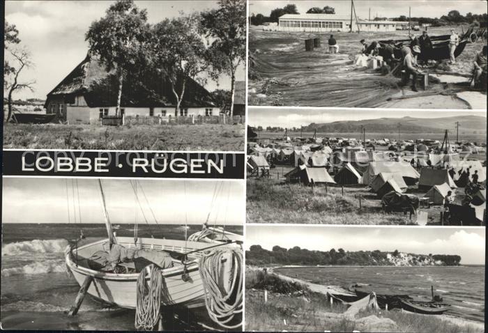 Lobbe Middelhagen Ruegen Strand Campingplatz Fischerboot