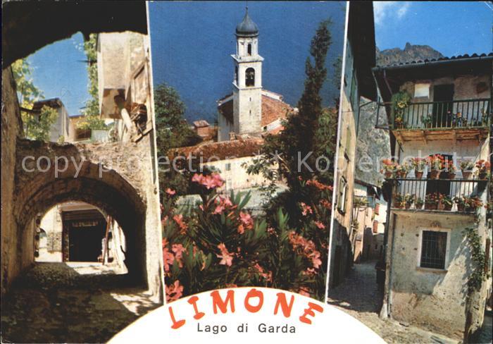 Limone sul Garda Gasse Kirche Gardasee