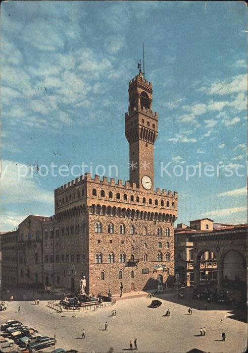 Firenze Florenz Palazzo Vecchio Piazza della Signoria Monumento Palast Platz Den