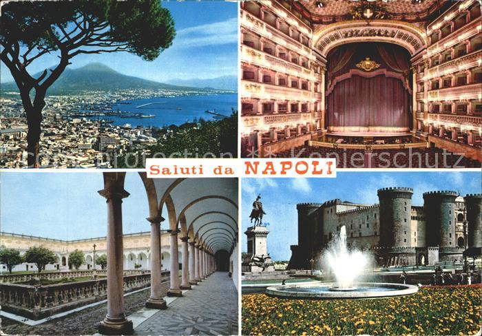 Napoli Neapel Panorama Castel Nuovo Teatro