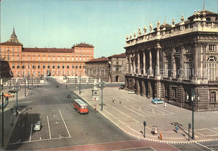 Torino Piazza Castello Palazzo Reale Palazzo Madama Schlossplatz Palast