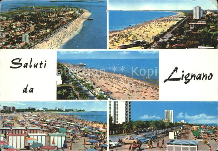 Lignano Strand Fliegeraufnahme