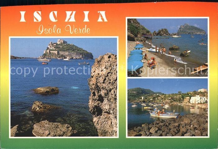 Ischia Panorama Isola Verde Spiaggia Porto Strand Hafen