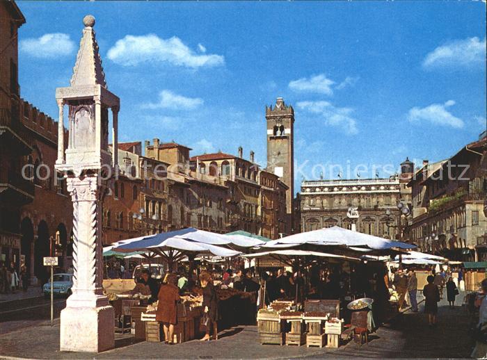 Verona Veneto Piazza Erbe Gemuesemarkt