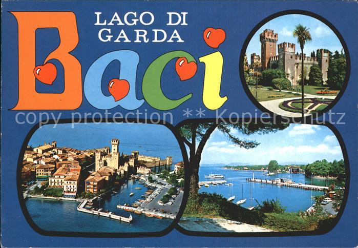 Sirmione Lago di Garda Castello Porto Schloss Hafen Gardasee