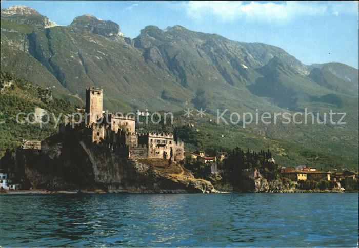 Malcesine Lago di Garda Castello Scaligero e Monte Baldo Schloss Gardasee