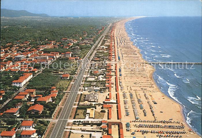 Forte dei Marmi Veduta aerea Strand Fliegeraufnahme