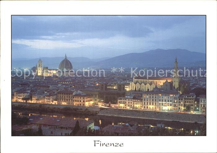 Firenze Florenz Panorama Nachtaufnahme