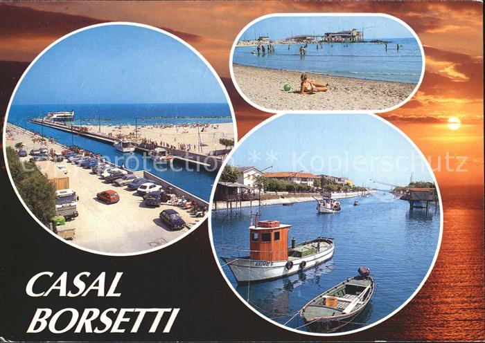 Casal Borsetti Hafen Strand Sonnenuntergang