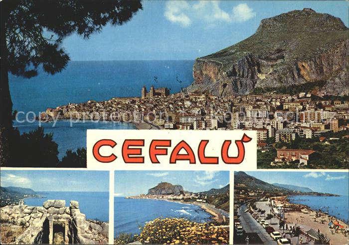 Cefalu Panorama Kueste Strand