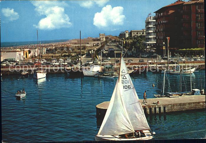 Cervia Bacino e Lungomare Dock Hafen Segelboot Strandpromenade