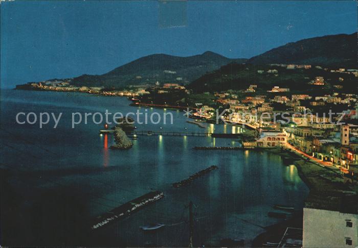 Lacco Ameno Notturno Hafen Nachtaufnahme