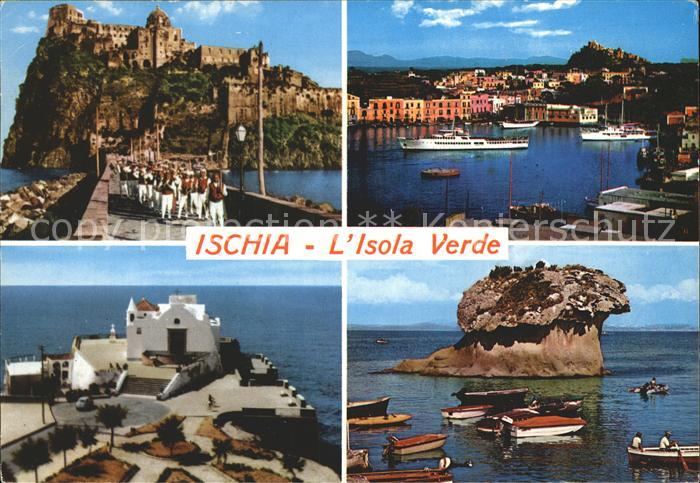 Ischia Castello Aragonese Hafen Insel Kirche