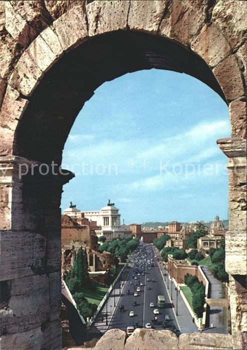 Roma Rom Via dei Fori Imperiali dal Colosseo