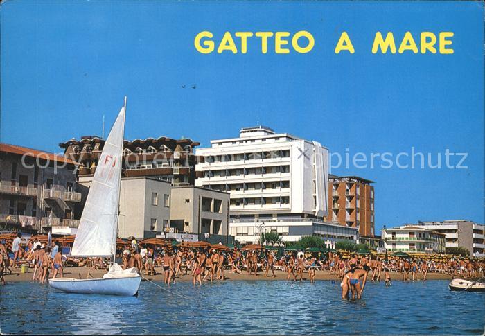 Gatteo Mare Spiaggia e alberghi Strand Segelboot Hotels
