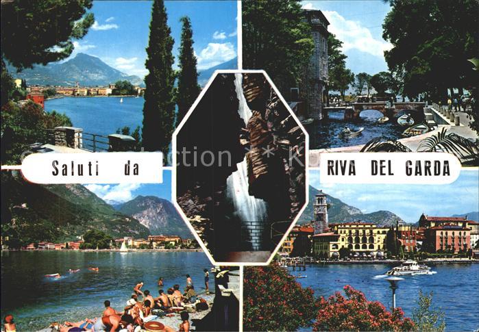 Riva del Garda Uferpromenade Strand Gardasee Wasserfall