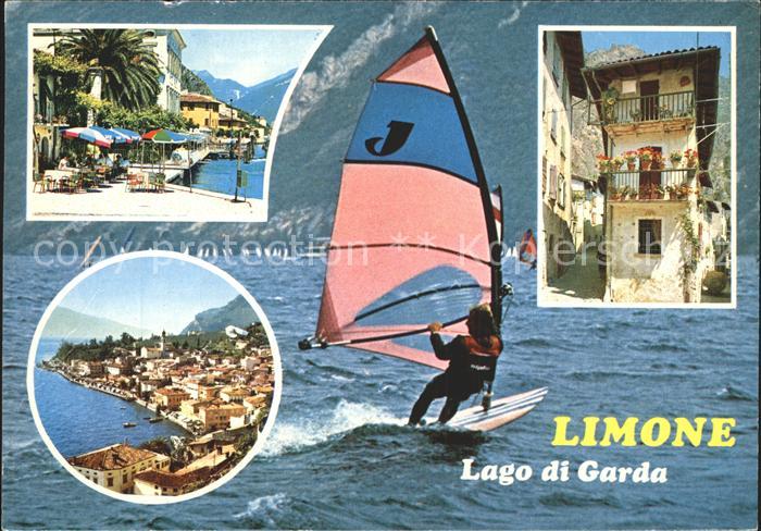 Limone sul Garda Uferpromenade Gardasee Gasse Windsurfen
