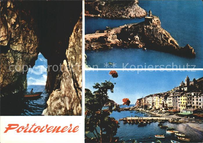 Portovenere Felsen Bucht Schloss Hafen Promenade