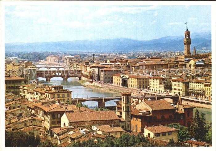 Firenze Florenz Blick ueber die Stadt Bruecken