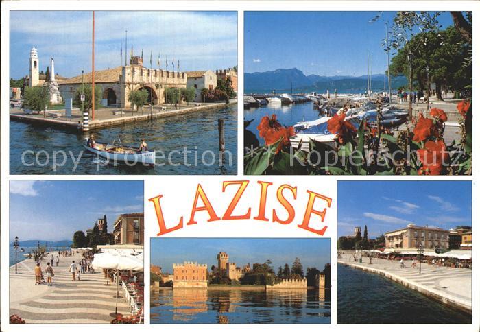 Lazise Lago di Garda Promenade Hafen Schloss Gardasee