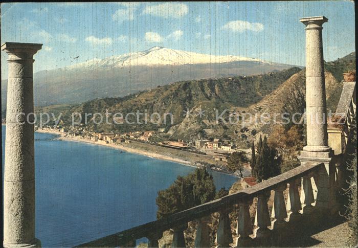 Taormina Sizilien Panorama aetna Vulkan