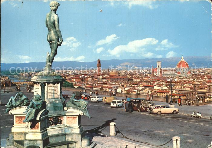 Firenze Florenz Panorama dal Piazzale Michelangelo Monumento Denkmal Statue