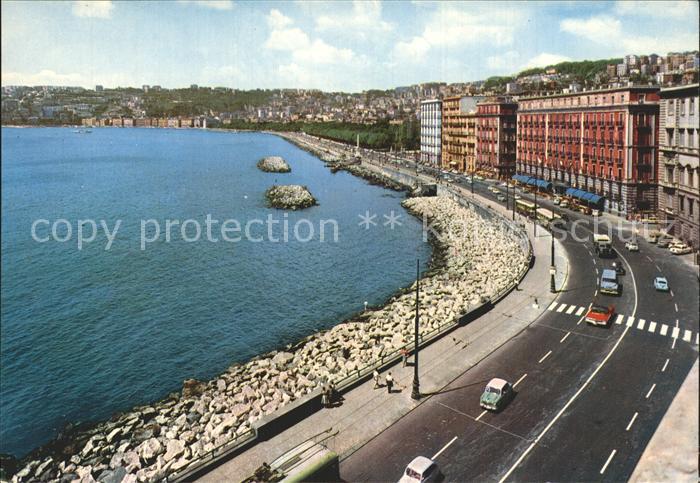 Napoli Neapel Via Partenope e lungomare Uferstrasse