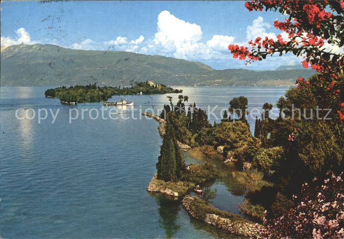 Lago di Garda Punta San Felice e Isola Garda Gardasee Insel