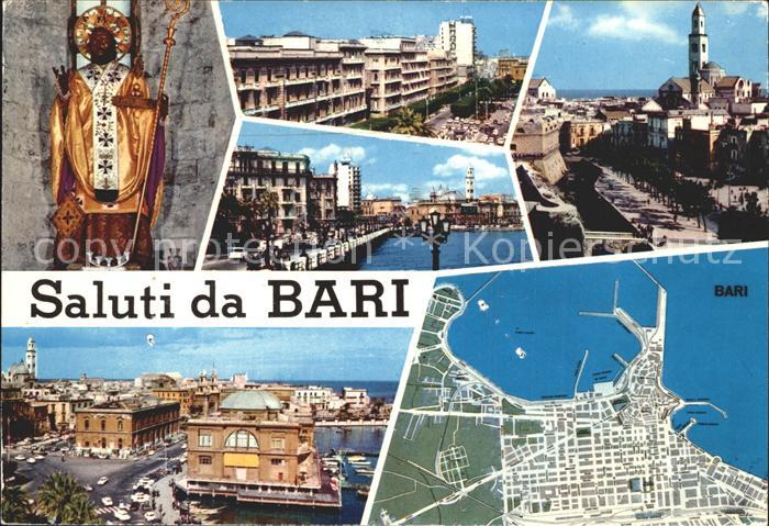 Bari Puglia Teilansichten Kirche Hafen Heiligenfigur