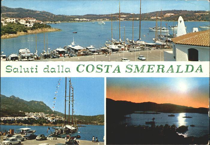 Costa Smeralda Hafen Segelschiff Bucht Abendsonne