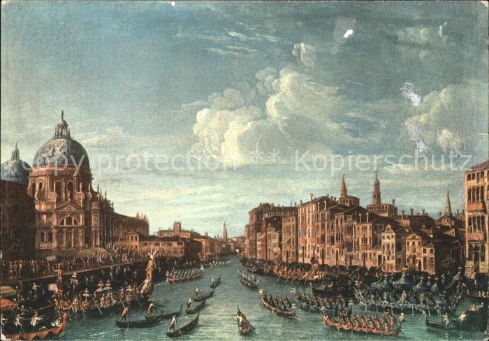 Venezia Venedig Regate Canal Grande Museo Corer Kuenstlerkarte