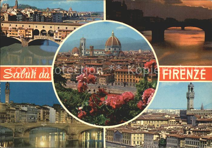 Firenze Florenz Bruecken Dom Palast Abendstimmung