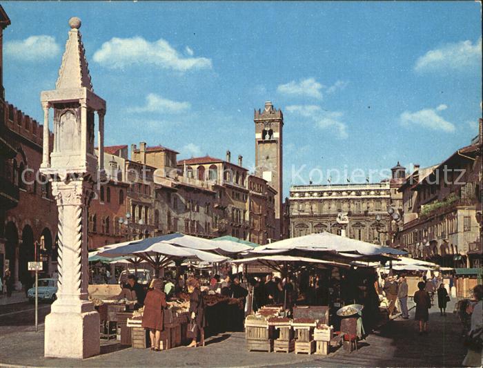 Verona Veneto Piazza Erbe Gemuesemarkt