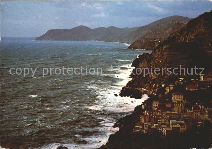Riomaggiore Le Cinque Terre Mareggiata Rauhe See Brandung Kueste