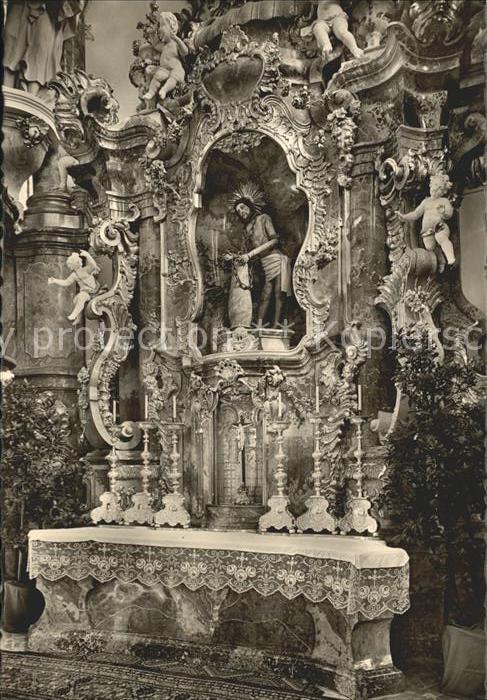 Wies Steingaden Wallfahrtskirche Praemonstratenser Kloster 18. Jhdt. Altar