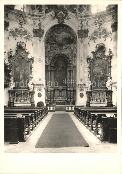 Ettal Benediktinerabtei Kirche altar Holzplastiken