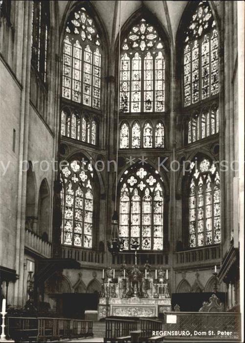 REGENSBURG Bayern Dom St Peter Altar Kirchenfenster