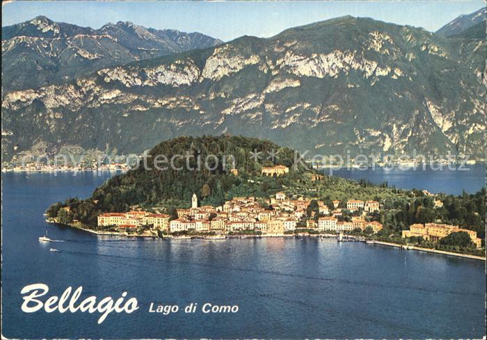 Bellagio Lago di Como Comersee Fliegeraufnahme