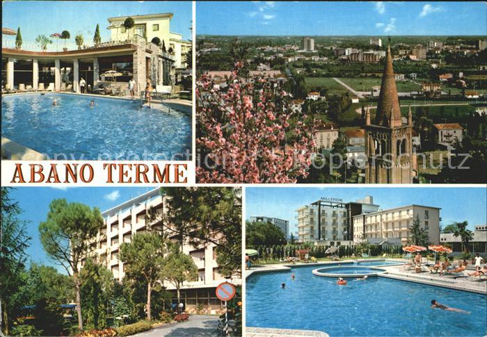 Abano Terme Thermalbad Kirchturm Baumbluete