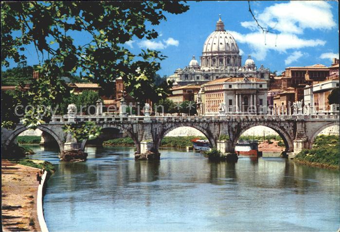 Roma Rom Tevere Basilica di San Pietro Tiber Bruecke Petersdom