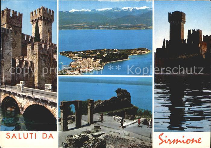 Sirmione Lago di Garda Castello Schloss Ruine Gardasee Alpen