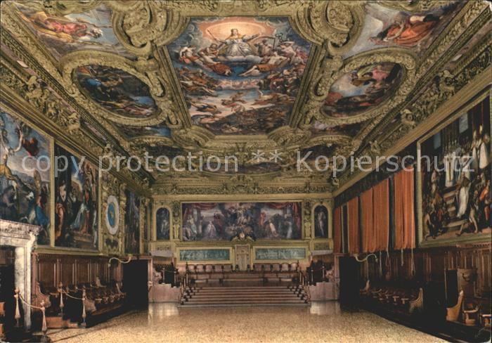 Venezia Venedig Palazzo Ducale Senato Dogenpalast Saal Wandgemaelde Deckenmalere