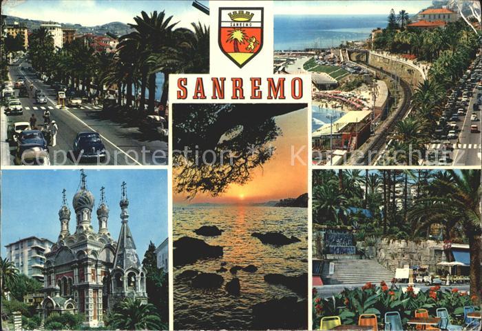 Sanremo Viale Imperatrice Spiaggia Corso Imperatrice Chiesa russa Tramonto Fonta
