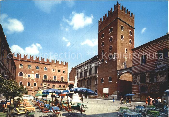 Verona Veneto Piazza dei Signori Herrenplatz Strassencafe