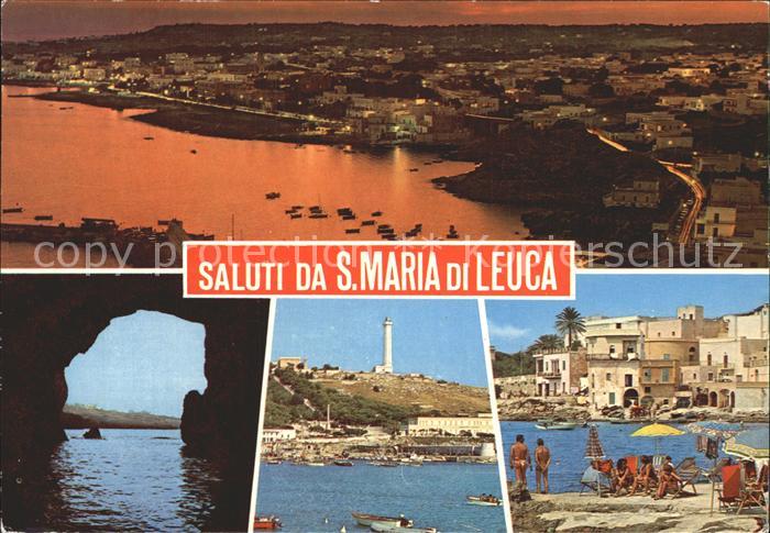 Santa Maria di Leuca Panorama Nachtaufnahme Bucht Strand