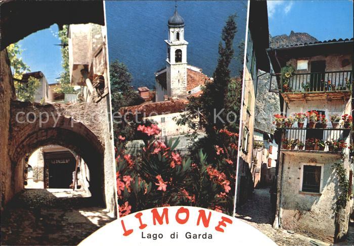 Limone sul Garda Gasse Kirche Gardasee