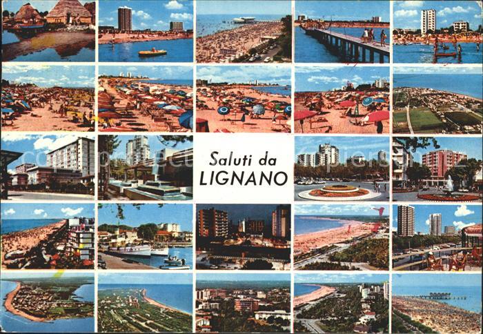 Lignano Teilansichten Strand Hotels